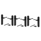 Matt Black Cadenza Victorian Scroll Door Handles – 1, 3 & 5 Pair Packs – 178mm x 38mm