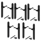 Matt Black Cadenza Victorian Scroll Door Handles – 1, 3 & 5 Pair Packs – 178mm x 38mm