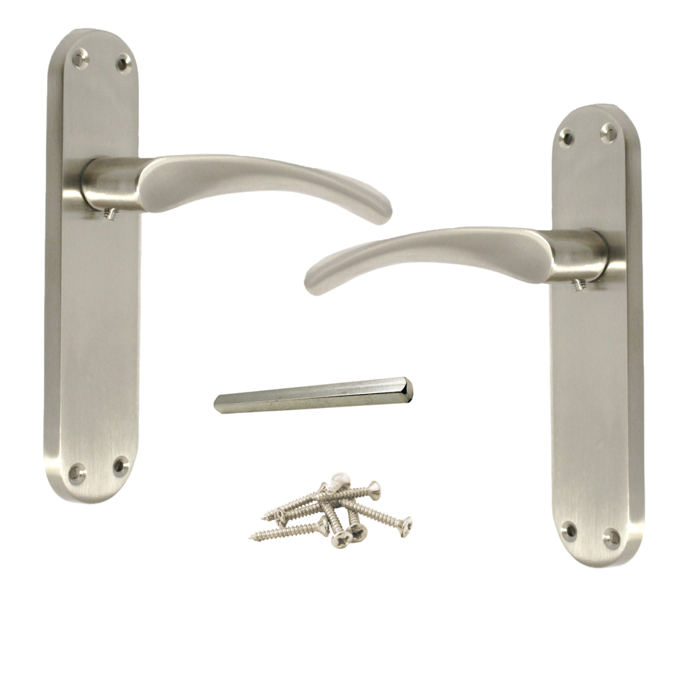 Astrid Victorian Lever Latch Door Handles 180mm – Satin Finish – 1 Pair
