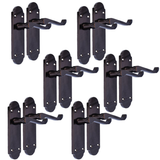 Black Nickel Door Handles – Victorian Scroll Lever Latch Handles – 1, 4 or 6 Pairs – Handle Only or with Tubular Latches