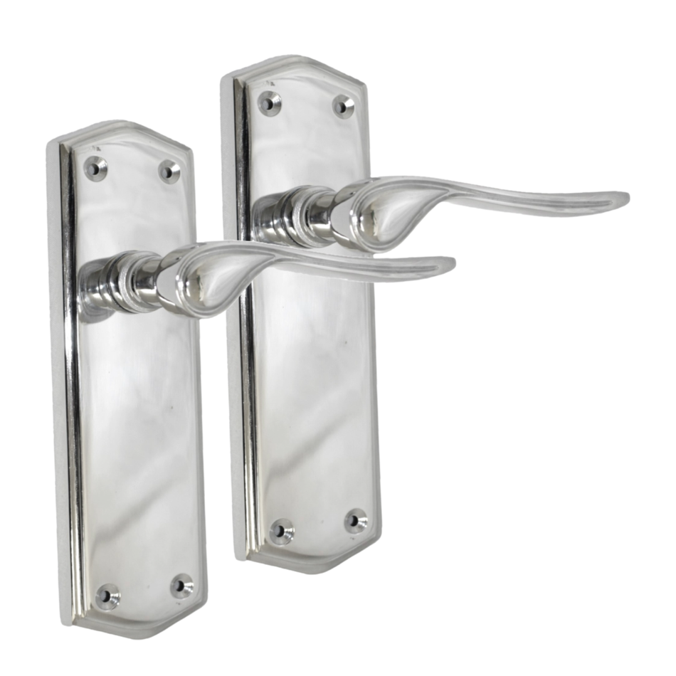 Stellar Lever Latch Door Handles 167mm – Polished Chrome – 1 Pair