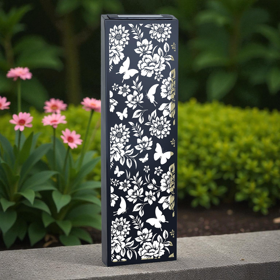 Metal Solar Wall Panel Butterfly – Outdoor LED Garden Light Waterproof Decor