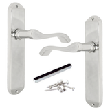Cadenza Victorian Scroll Door Handles Polished Chrome – Lever Latch, Bathroom Lock & 3 Lever Lock Sets
