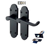 Matt Black Internal Door Handles – 170mm x 42mm – 1, 4 or 6 Pairs – Handle Only or with Tubular Latch
