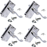 Victorian Scroll Silver Door Handles in Polished Chrome