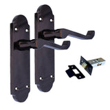 Black Nickel Door Handles – Victorian Scroll Lever Latch Handles – 1, 4 or 6 Pairs – Handle Only or with Tubular Latches