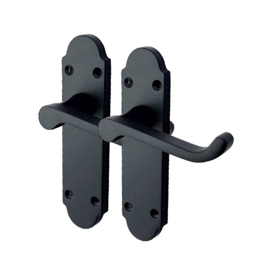 Matt Black Internal Door Handles – 170mm x 42mm – 1, 4 or 6 Pairs – Handle Only or with Tubular Latch