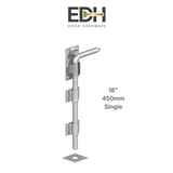 Galvanised Heavy Duty Garage & Gate Drop Down Bolt – 12", 18" & 24"