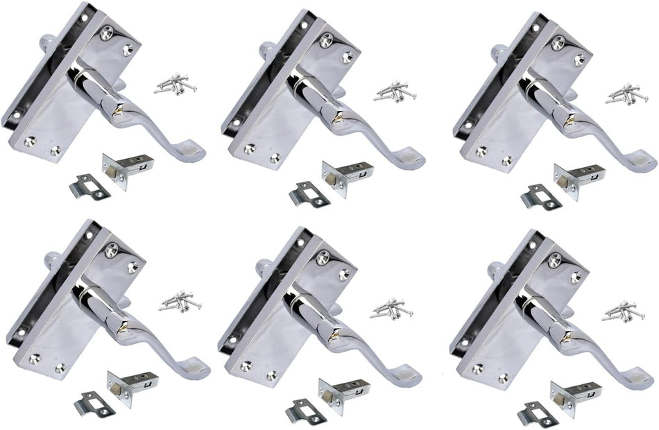 Victorian Silver Door Handles