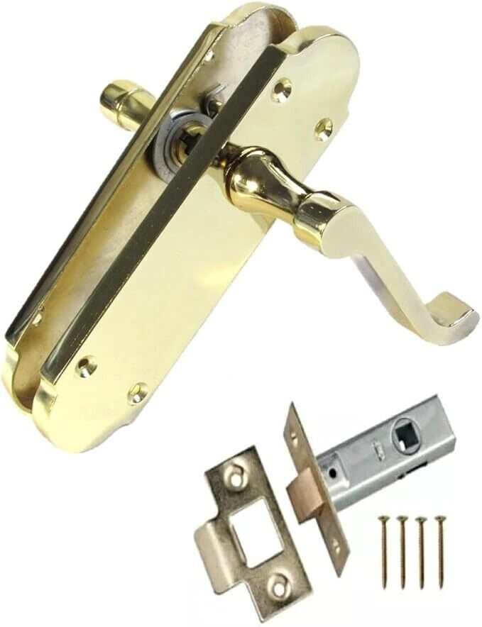 Modern Brass Internal Door Handles by Epsom – Latch Handles + Tubular Latch x6