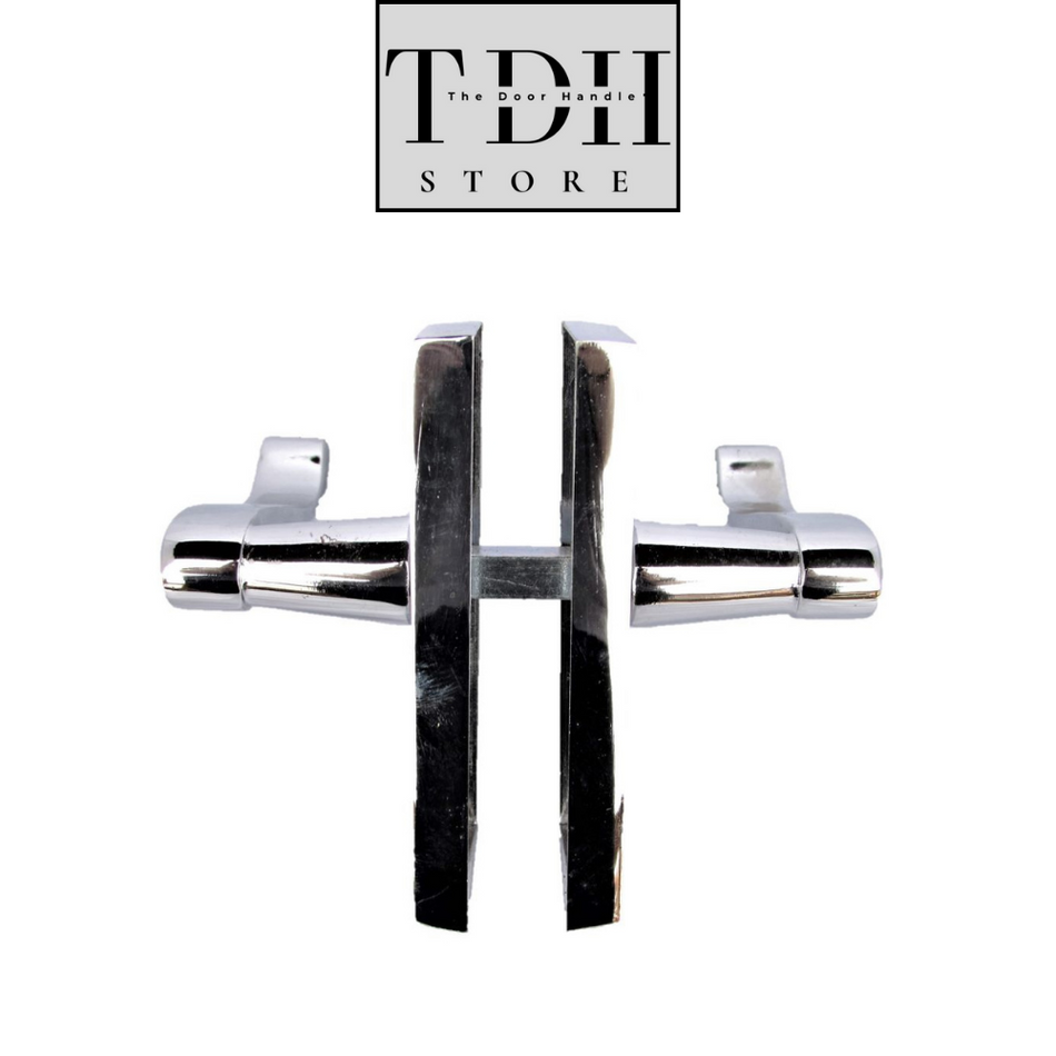 Modern Victorian Chrome Door Handles, Victorian Scroll Lever Latch Door Handles