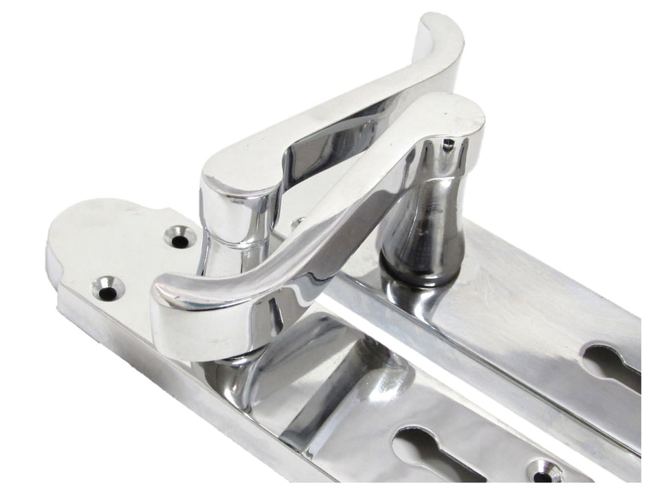 Epsom Door Handle - Chrome Internal Lock Door Handles - Door Handles Internal Sets, Chrome Door Handle Set for Internal Doors, Door Handle in Chrome, 170mm x 42mm