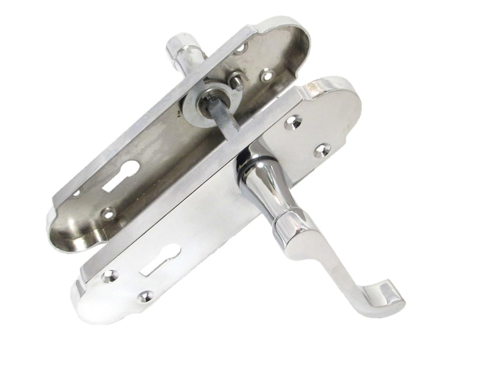 Epsom Door Handle - Chrome Internal Door Handles - Door Handles Internal Sets Including 3 Lever Sash Lock, Chrome Door Handle Set for Internal Doors, Door Handle in Chrome, 170mm x 42mm