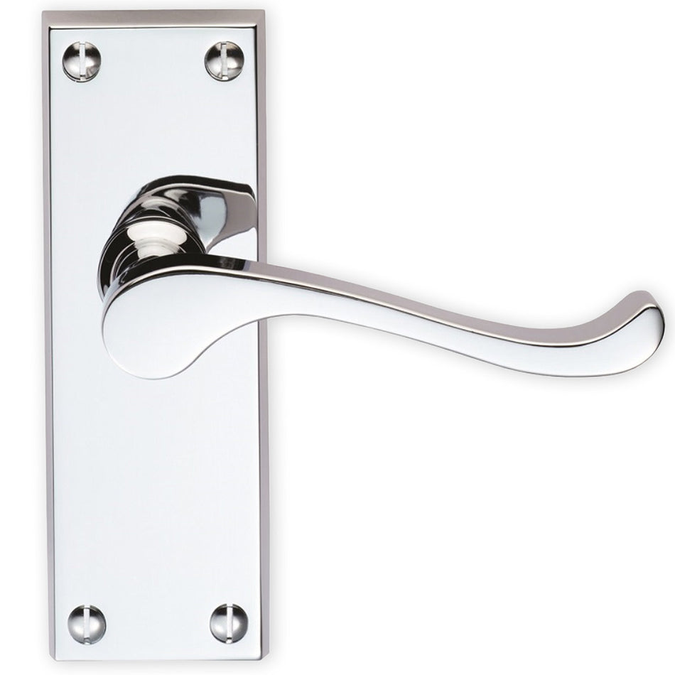 8X Pairs of Polished Chrome Scroll Handles for Interior Door