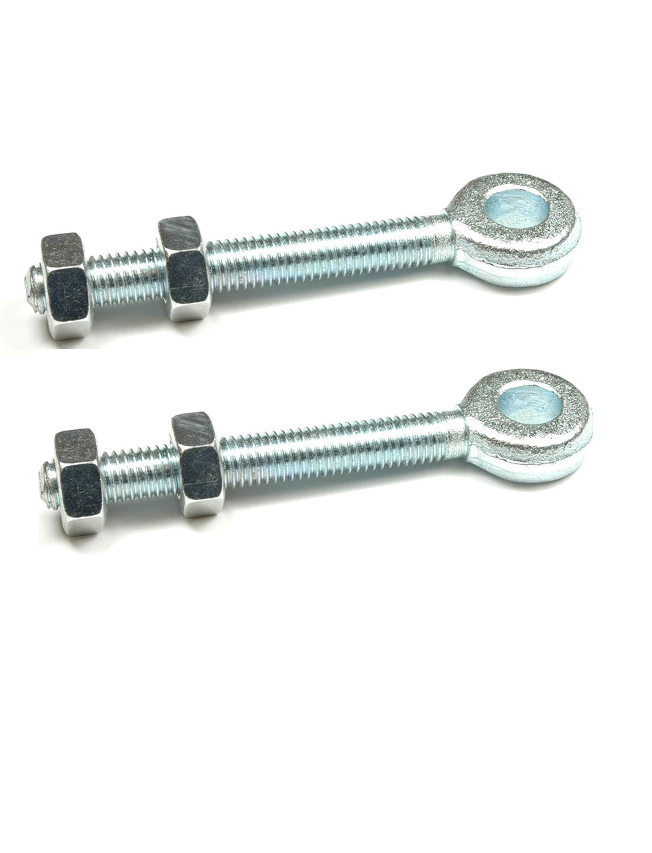 Wyre Direct 2 Adjustable Gate Hinges Eye Bolts 12mm X 150mm Long 6" Pair M12 Galvanised