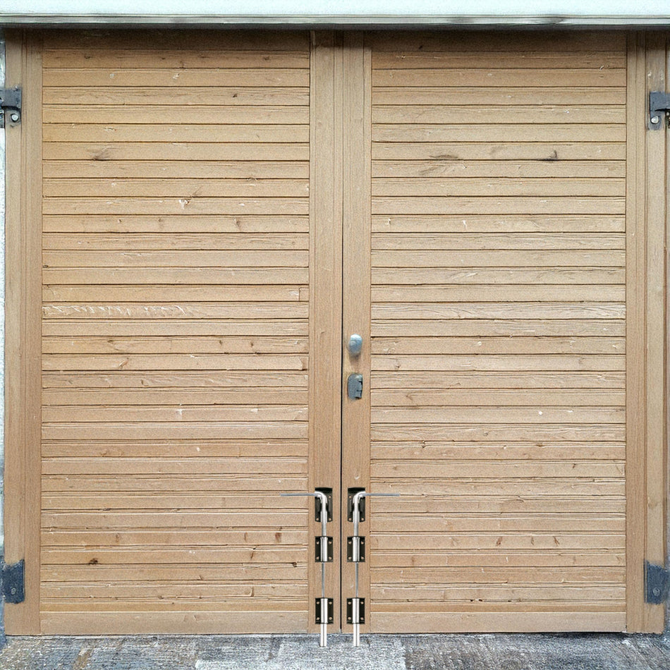 2X Large Garden Gate/Garage Door Drop Bolts - Floor/Ground/Stable Lock Catch