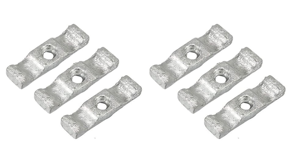 Haven Heritage 6 X Bright Zinc Plated Large 2" Turn Button Catches - Shed Door/Gate & Rabbit Hutch Latches