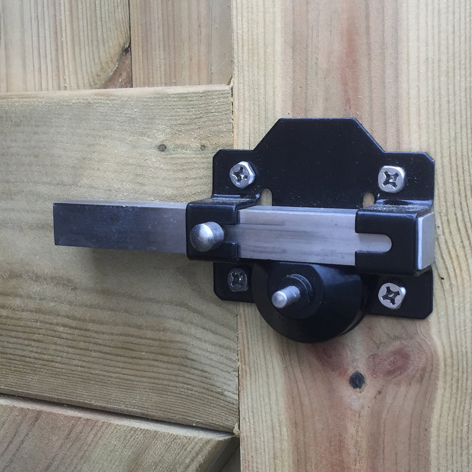 2 x Perry 1126A070BK 70mm No 1126 KA Single Locking Long Throw Locks with Elongated Keep and Stainless Steel Bar