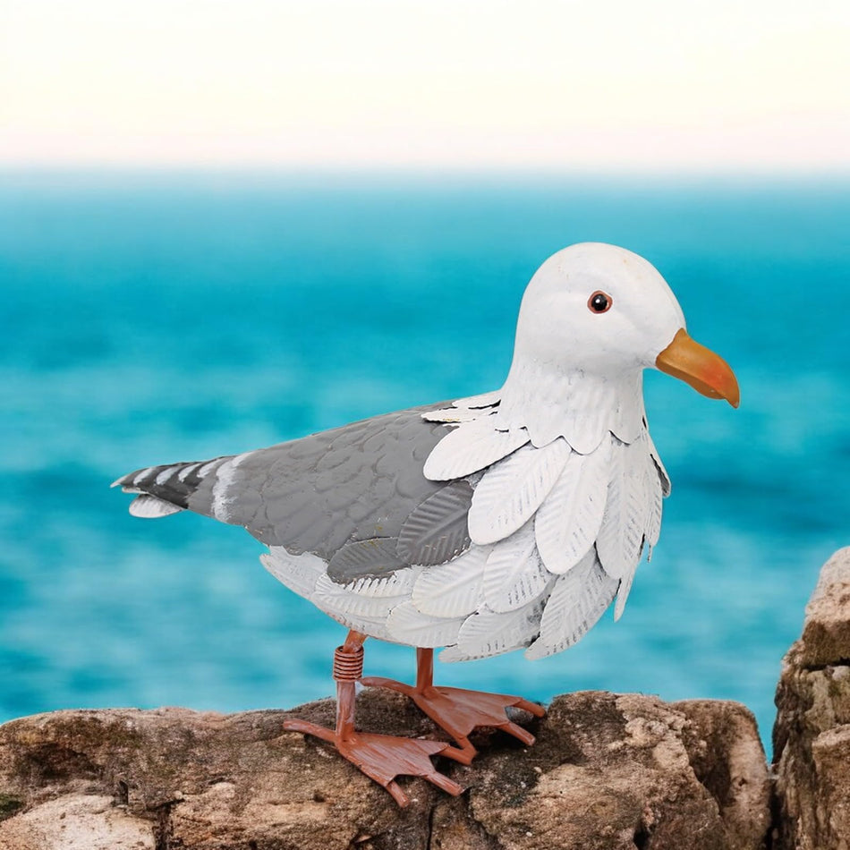 Epsom Door Handle Metal Seagull (39cm x 14cm x 28cm) – Handcrafted Coastal Bird Ornament for Garden, Patio & Home Décor – Weather-Resistant Metal Seagull Sculpture for Indoor & Outdoor Use