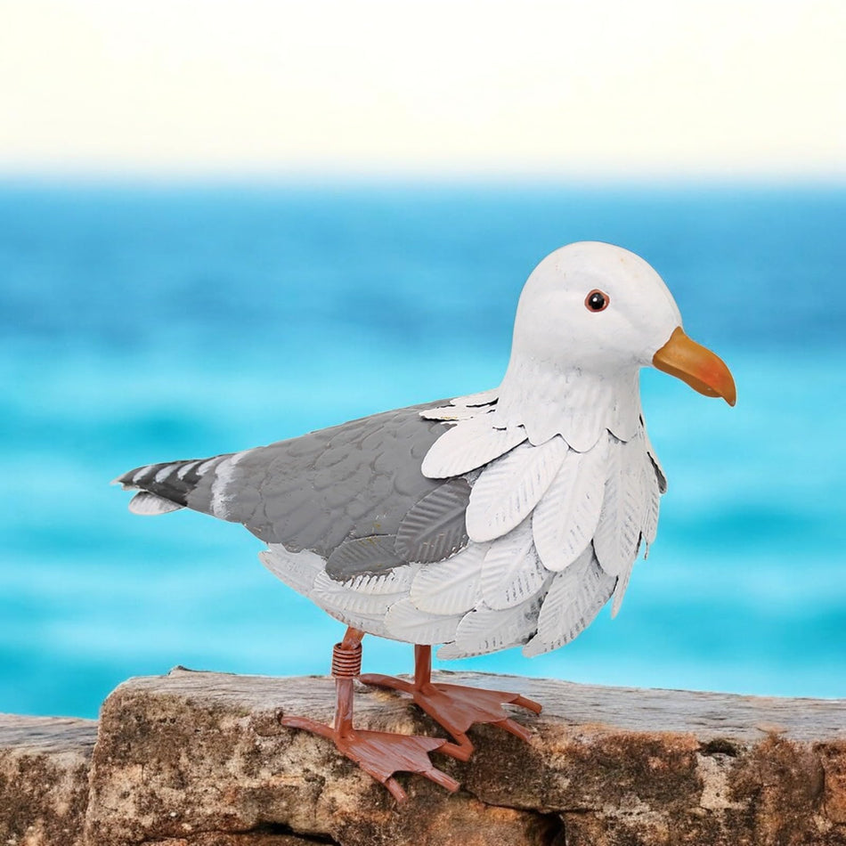 Epsom Door Handle Metal Seagull (39cm x 14cm x 28cm) – Handcrafted Coastal Bird Ornament for Garden, Patio & Home Décor – Weather-Resistant Metal Seagull Sculpture for Indoor & Outdoor Use