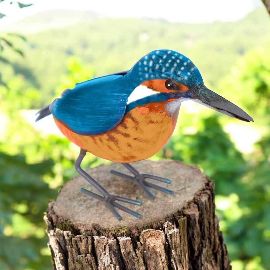 Epsom Door Handle Metal Kingfisher (12cm x 8.5cm x 20cm) – Handcrafted Decorative Bird Ornament for Garden, Patio & Home Décor – Weather-Resistant Metal Kingfisher Sculpture for Indoor & Outdoor Use