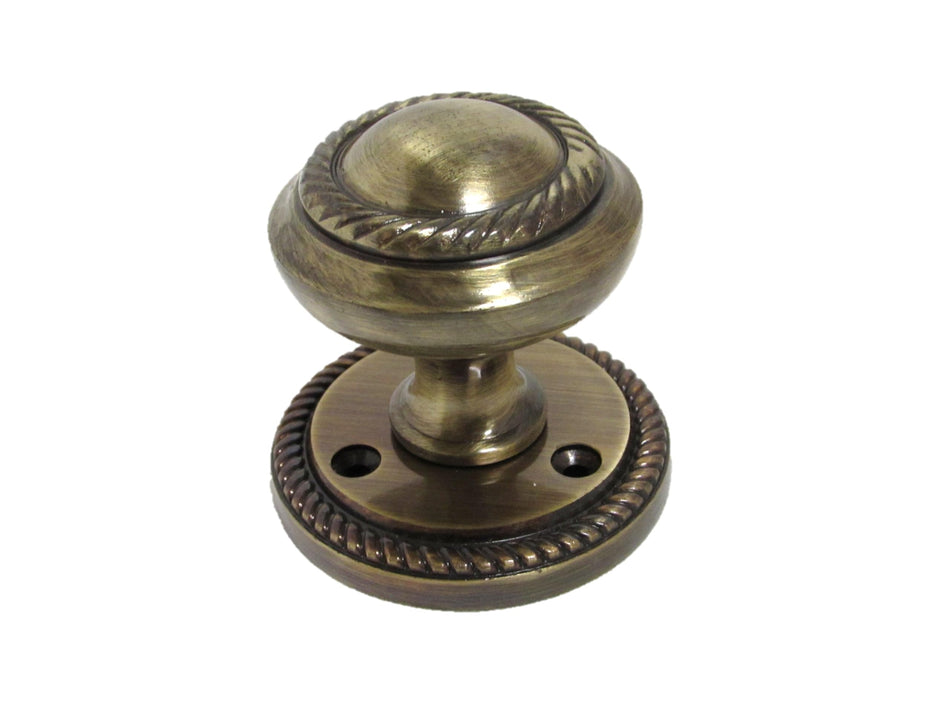 Antique Round Door Knob Set Including Tubular Latch - Georgian Style Sprung Internal & External Door Knobs for Mortice Locks & Tubular latches. Sets (1 Pair of Georgian MORTICE KNOBS)