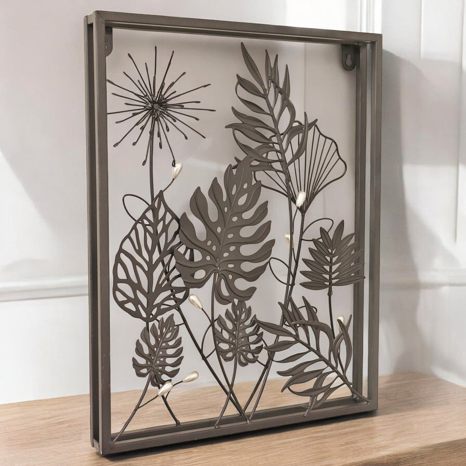 Square Floral 3D Wall Décor