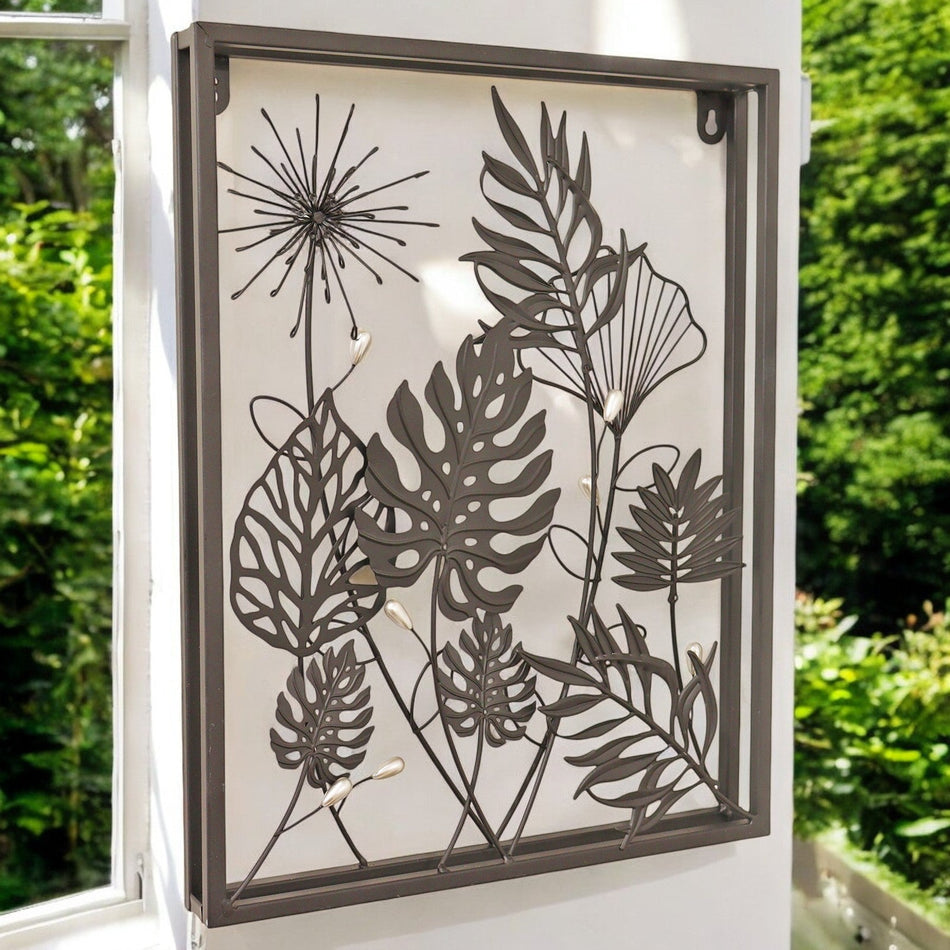 Square Floral 3D Wall Décor