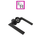 Modern Matt Black Door Handles Internal Uno-2 Lever Latch
