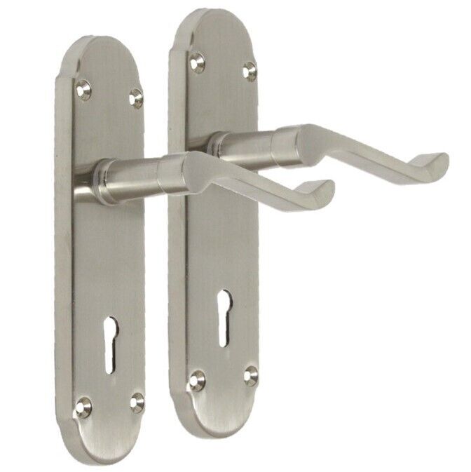 Epsom Satin Nickel Internal Door Handle Set on 170mm Back Plate