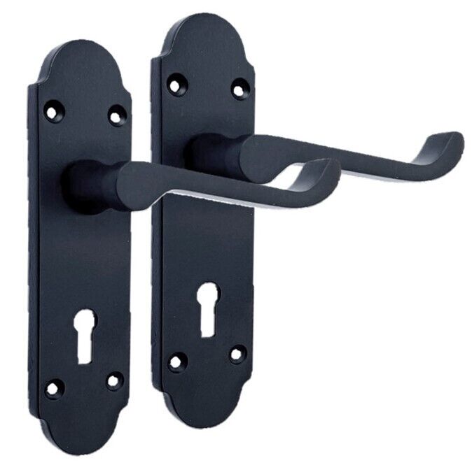 Epsom Door Handle - Matt Black Internal Bathroom Door Handles - Door Handles X1