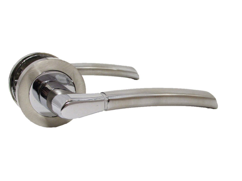Epsom Door Handle Internal Chrome & Satin Duo Door Handles- Standard Door