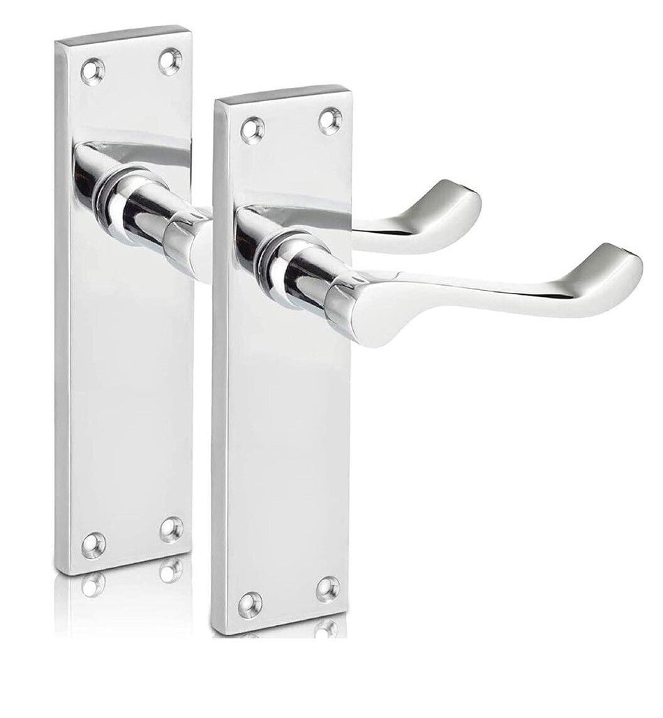 Modern Victorian Chrome Door Handles,Victorian Scroll Lever Latch Door Handles4+