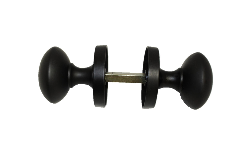 Modern Matt Black Round Rose Door Knobs Sleek & Stylish Internal Handles 4 Pairs