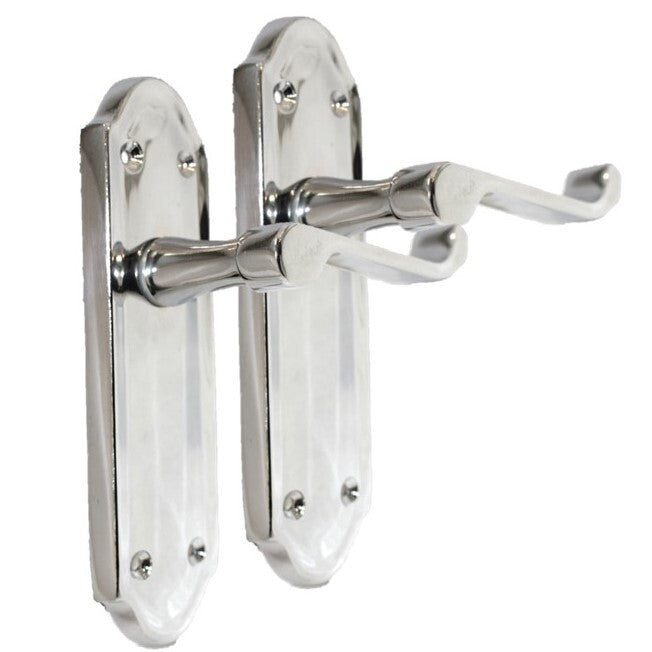 Chrome Plated Internal Door Handles Ashford Style Lever Latch Handles, 6 Pairs
