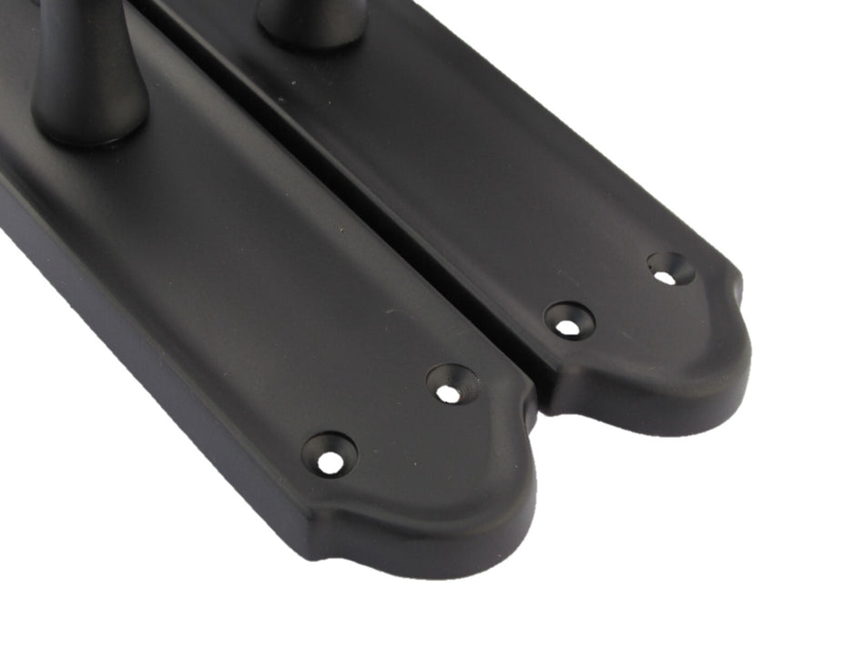 Matt Black Internal Door Handles Ashford Style Lever Latch Handles, 6 Pairs