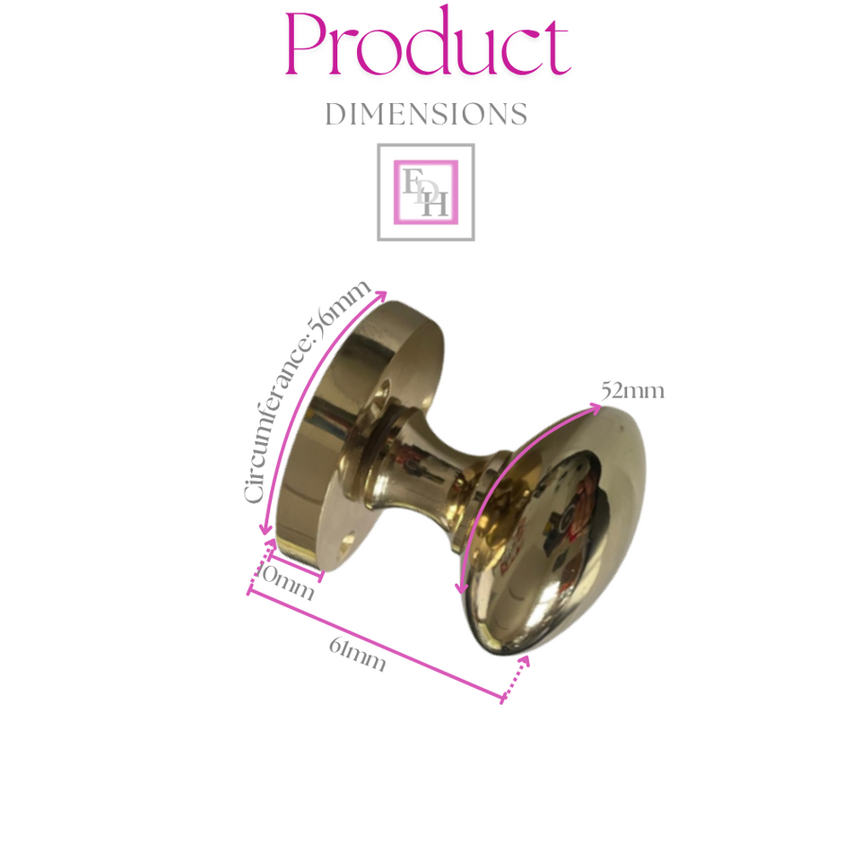 Brass Door Knob Modern Round Rose Door Knob Brass Door Handles 1 Pair