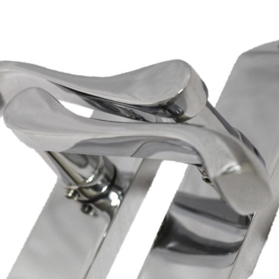 Polished Chrome Chrome Door Handles with Long Back Plate and Tubular Latch Stellar Design - 18mm x 12mm
