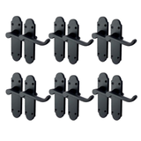 Matt Black Internal Door Handles – 170mm x 42mm – 1, 4 or 6 Pairs – Handle Only or with Tubular Latch