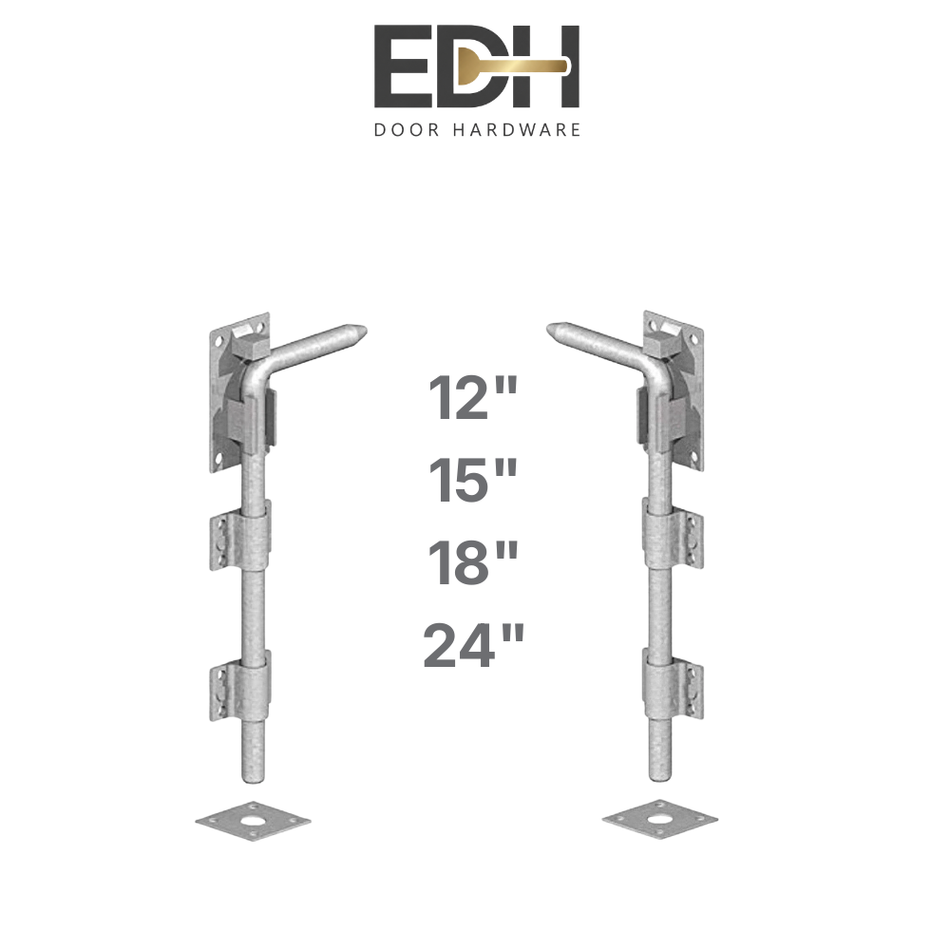 Galvanised Heavy Duty Drop Bolt for Gates, Garage & Shed Doors – 12", 15", 18" & 24"