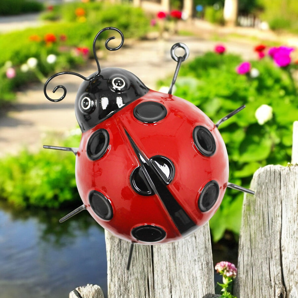Small Metal Ladybird Wall Art
