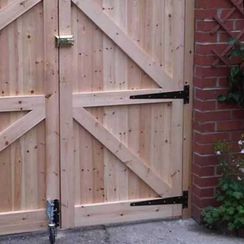 3 Pack Black Heavy Duty Tee Hinges 600mm (24") for Gates, Sheds & Garage Doors